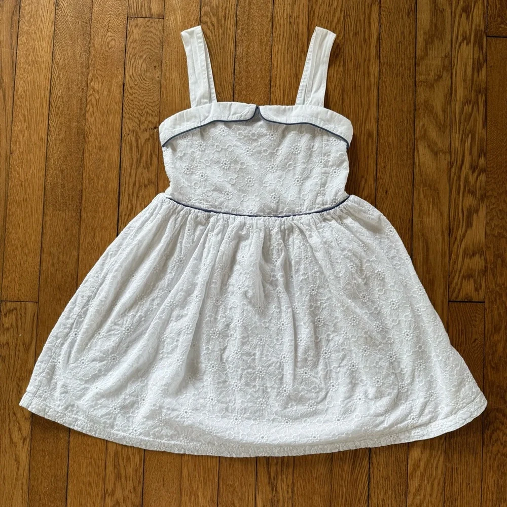 Mini Boden Girls White Eyelet Sundress 6-7Y - Picture 1 of 10